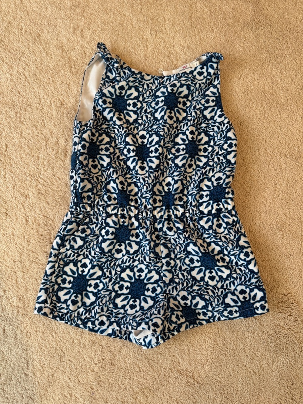 Vineyard Vines Girls' Navy Floral Print Romper